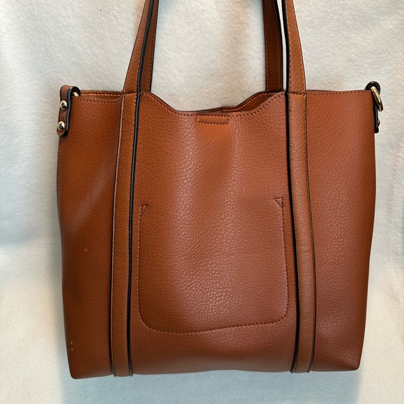 Brown Faux Leather Tote Bag - Picture 2 of 4